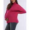 Women's Turtleneck Long Sleeve Knit Maternity Sweater | Motherhood Maternity - 3 of 4