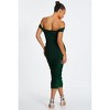 QUIZ Women's Bardot Ruched Midi Dress - 2 of 4
