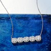 Ross-Simons 1.00 ct. t.w. Diamond Cluster Necklace in Sterling Silver Size 18 - 3 of 4
