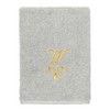 Linum Home Textiles 100% Turkish Cotton MONICA Gold Thread 2PC Embellished Washcloth Set - 2 of 3