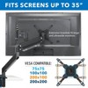 Mount-It! Full Motion Articulating Heavy Duty Dual Monitor Desk Mount w/ USB 3.0 Ports Fit 17-35 in, 33 Lbs. Capacity Per Arm w/ Adjustable Gas Spring - 4 of 4