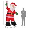 LOVSON 8-Foot Inflatable Santa Claus with Candy Cane, Outdoor Inflatable Garden Decoration with LED Lights Display - 3 of 4