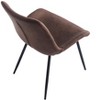 Nordlys Set of 2 Metal and Fabric Dining Chairs Modern Design Style Upholstery Dining Room - 3 of 4