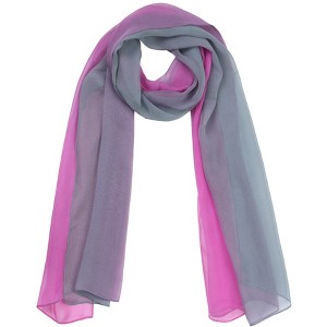 INSPIRE CHIC Women Long Chiffon Light Silky Gradient Color Shawl Wrap Scarf - 1 of 4