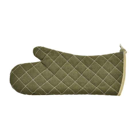 Winco Flame Resistant Oven Mitt, 17-Inch, Sage Green