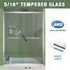 APRILSOUL Aluminum Frame Double Sliding Shower Door, Bypass Bathroom Sliding Door with Premium Clear Tempered Glass - 4 of 4
