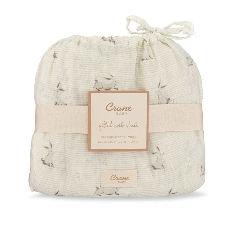 Crane Baby Organic Cotton Fitted Crib Sheet, 3 of 10