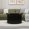 Round Coffee Table with Flip-Top Storage, Modern Side Table and Accent End Table for Living Room and Apartment - 4 of 4