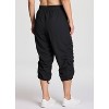 RBX Women's Lightweight Quick Drying Capris Adjustable Leg/Inseam Stretch Woven Workout Hiking Cropped Jogger Pants with Pockets - 2 of 4