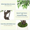 Garvee Artificial Ficus Tree,Faux Floor Tree White Imitation Ceramic Planter,Indoor Outdoor Lifelike Fake Ficus Tree with Pebbles&Green Fake Moss - 3 of 4