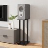 Aghana Digitals 2-Pack Black Speaker Stands with Tempered Glass & 4-Pillar Design, 220.5lb Capacity - 3 of 4