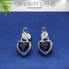 Heart Shape Blue Cz Drop Stud Earrings Womens Ginger Lyne Collection - 2 of 4