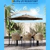 10FT Cantilever Umbrella with Cross Base – Outdoor Offset Patio Umbrella with Infinite Tilt & Crank Lift, Fade-Resistant Canopy - 2 of 4