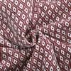 Americanflat Omala Throw Blanket in Maroon and White Mini Diamond - 100% Cotton with Fringe - 50" x 60" - 4 of 4