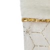 Northlight 20" Cream and Gold Christmas Stocking with Faux Fur - 3 of 4