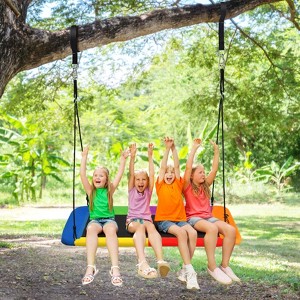 Infans 700lb Giant 60" Platform Tree Swing Outdoor w/ 2 Hanging Straps Colorful - 1 of 4