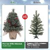 Acekool 24-Inch Snow-Touched Tabletop Tree: Ready-to-Glow Seasonal Display - 4 of 4