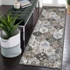 Machine Washable Moroccan Trellis Rug, Stain Resistant & Non-Slip, Vintage Floral Farmhouse Carpet for Dining Room, Bedroom - 3 of 4