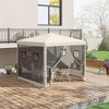 Resenkos Backyard Garden Canopy, Camping Canopy Screen Tent,10' x 10' Pop Up Canopy Tent, Instant Sun Shelter with Netting, Windows and Carry Bag - 3 of 4