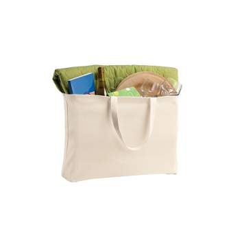 Idea Spacious Everyday Shopping Travel Bag Jumbo Tote Bag Durable Twill - Eco Friendly Set of 2