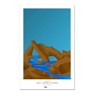 MLB Los Angeles Dodgers Angel Stadium Rocks Art Poster - 1 of 1