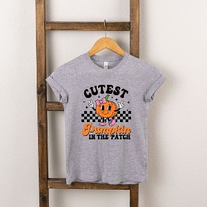 The Juniper Shop Cutest Pumpkin Checkered Toddler Short Sleeve Tee - 1 of 3