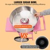 VEVOR Electric Cotton Candy Machine with Cart, 1000W Commercial Floss Maker with Stainless Steel Bowl, Sugar Scoop and Drawer, Pink - 3 of 4