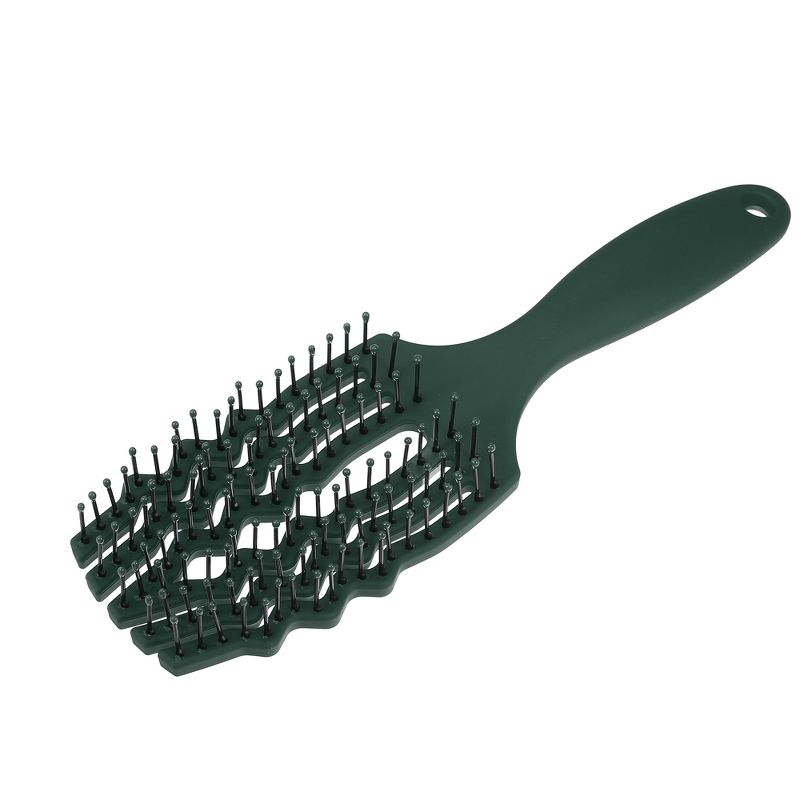 Unique Bargains Tangle Hair Brush Paddle Detangler for All Hair Types Black, 1 of 7