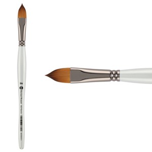 Borciani e Bonazzi UNICO Fiamatto Synthetic Series 822 Paint Brush, Cat's Tongue Size 16 - For Acrylic and Watercolor Painting - Ergonomic Handle, - 1 of 4