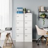 Mlezan Drawer File Cabinet: Metal, Lockable, Narrow Design for Under-Desk Storage. Fits A4/F4/Letter/Legal Files, BLack Finish, Assembly Required. - 2 of 4