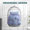 Outdoor Egg Swing Chair PE Rattan Hanging Chair with Cushion Folding Hammock Basket Chair with Metal Chain for Patio Balcony Garden -The Pop Home - 3 of 4