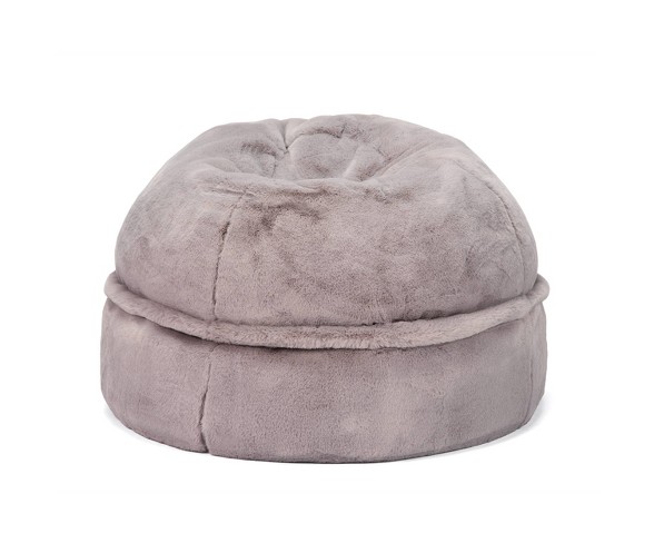 Theo Original Storage Beanbag Rabbit Faux Fur Gray - Mimish
