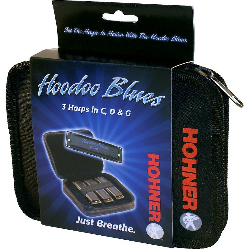 Hohner Hoodoo Blues Harmonica 3-Pack with Case C,D,G, 3 of 5