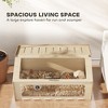 Skyzone 39 Inch Oak Hamster Cage with Acrylic Windows, Inclined Top & Vents - Spacious Habitat for - 3 of 4