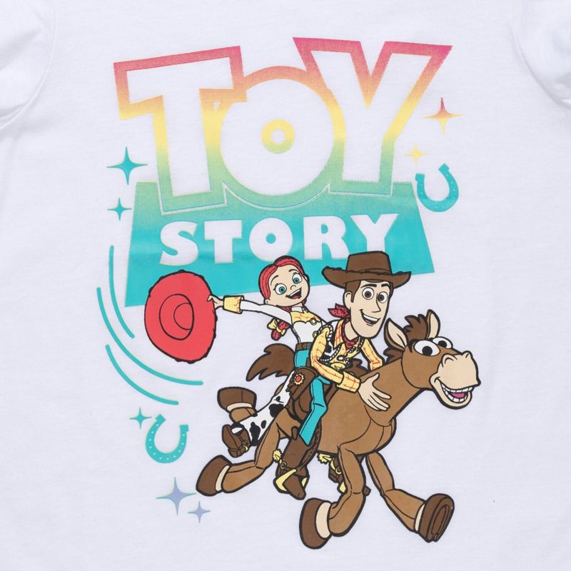 Disney Pixar Toy Story Woody Buzz Lightyear Forky Girls 3 Pack Graphic T-Shirts Toddler, 6 of 9