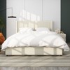 Christopher Knight Home Gelia Upholstered Queen Size Bed with Wingback Headboard and 2-Drawers, Ivory - 2 of 4