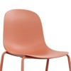 FONTOI Accent Chair, 4PCS Modern Dining Chair with Unupholstered, Kitchen Dining Room Chairs with Armless, Orange, 21.26"*20.08"*33.27" - 4 of 4