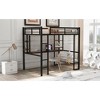 Full Size Loft Bed with Long Desk and Shelves for Bedroom - 3 of 4