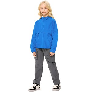 Kids Lightweight Packable Rain Jacket Waterproof Hooded Raincoats Windproof for Boys and Girls - 1 of 3