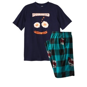 KingSize Men's Big & Tall Lightweight Cotton Novelty PJ Set - 1 of 3
