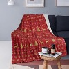 Lomsoe Christmas Throw Blanket, Red & Gold Christmas Decorations Winter Warm Flannel Throw Blanket Farmhouse Holiday Xmas Blankets. - 4 of 4