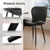 Dining Chairs Set of 2/4, Modern Upholstered Pu Leather Kitchen Side Chairs Comfy Backrest - 4 of 4