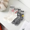 SEVOBAL 4 Pairs Normal Socks Warm Cozy Gifts for Women Fluffy Fuzzy Sock Plush Sleeping Slipper Socks Soft Warm Fabric, Multicolored, - 2 of 4