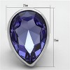 Slickblue Fashion Ring for Women, Polished Stainless Steel with Tanzanite Crystal, Solitaire Pear Design, Size 5-10 - 2 of 4