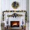 BrylaneHome 26" Pre-Lit Midnight Blue Wreath - 2 of 3