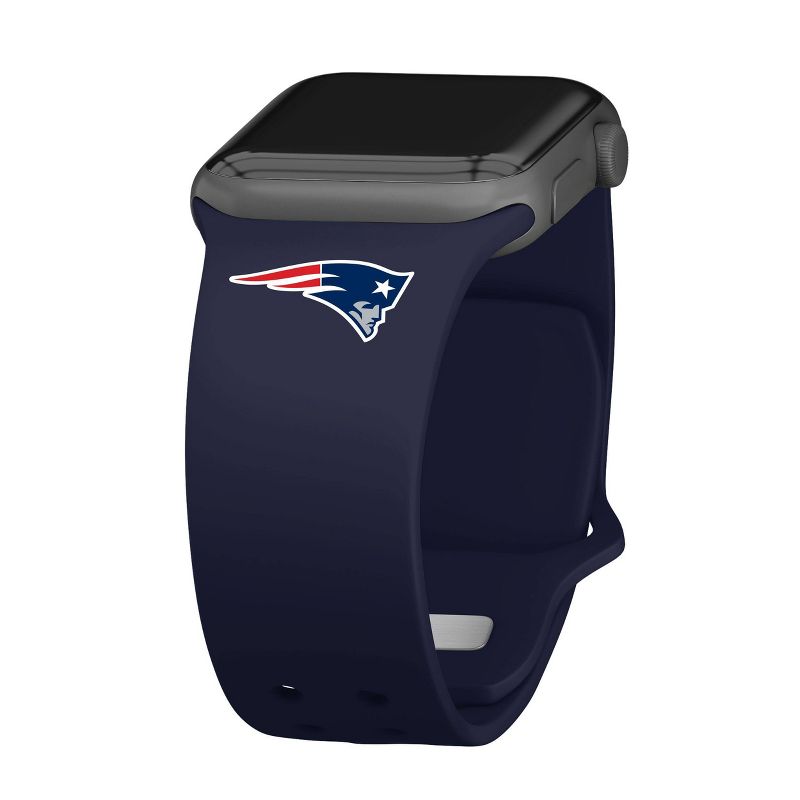 NFL New England Patriots Apple Watch Compatible Silicone Band - Blue, 1 of 4