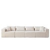 104-Inch Corduroy Modular L-Shaped Sectional Sofa, Luxury Floor Couch Set, Upholstered Indoor Furniture - 4 of 4