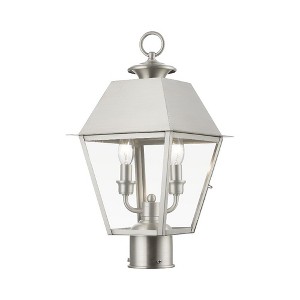 Livex Lighting Wentworth 2 - Light Post Light in  Brushed Nickel - 1 of 1