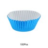 Unique Bargains Solid Color Disposable Baking Cups Aluminum Foil Greaseproof Paper 1.97"x1.18" 100 Pcs - 4 of 4