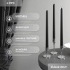 12 inch Taper Candles Set of 4 - Dripless and Smokeless Candle Unscented - Slow Burning Candle Sticks - 4 of 4